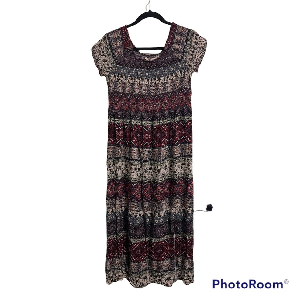 Women's Bohemian Style Off The Shoulder Maxi Dress